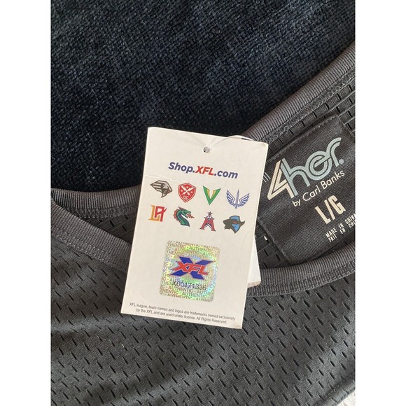 Women's XFL Tampa Bay Vegas Vipers Mesh White Football Jersey Top Large Ladies - Picture 14 of 16